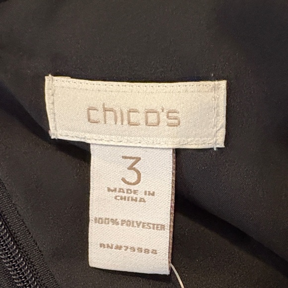 Chico's Black and Gray Patterned Maxi Dress - Picture 2 of 3